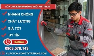 sửa cửa kính phường Thới An