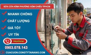 sửa cửa kính phường Xóm Chiếu